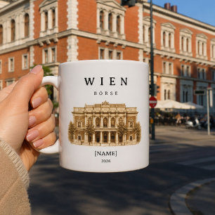 Tasse personnalisée de la Bourse de Vienne Nom &