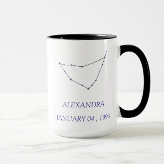 Tasse personnalisée de la constellation du Caprico