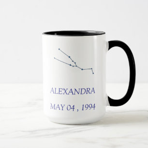 Tasse personnalisée de la constellation du Taureau