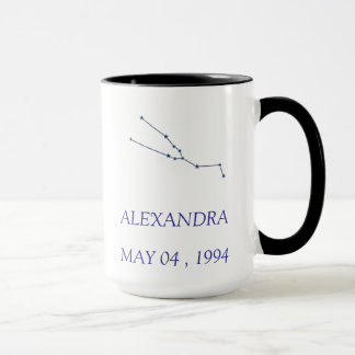 Tasse personnalisée de la constellation du Taureau