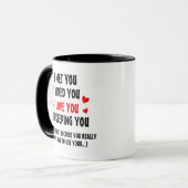 Tasse personnalisée de la Saint-Valentin "Je te ga (Devant gauche)