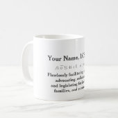 Tasse personnalisée de LCSW (Devant gauche)