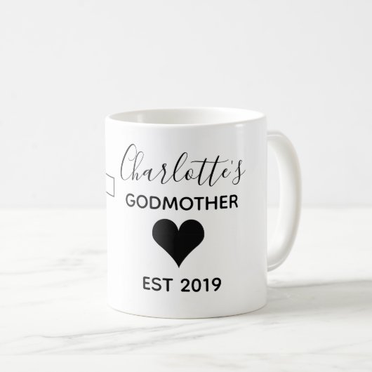 Tasse personnalisée de marraine (Devant droit)