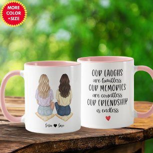 Tasse personnalisée de meilleure amie pour femmes