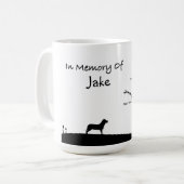Tasse personnalisée de mémorial de chien (Devant gauche)