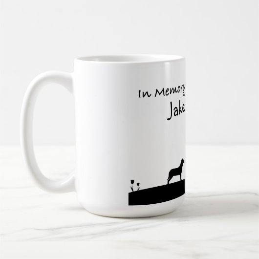 Tasse personnalisée de mémorial de chien (Gauche)
