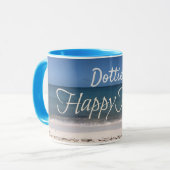 Tasse personnalisée de "mon endroit heureux" (Devant gauche)