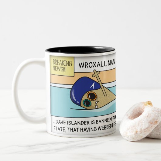 Tasse personnalisée de natation de Wroxall (Avec donut)