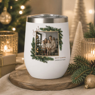 Tasse personnalisée de Noël avec photo de famille