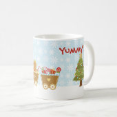 Tasse personnalisée de Noël de train de pain (Devant droit)