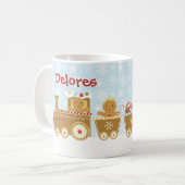 Tasse personnalisée de Noël de train de pain (Devant gauche)