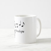 Tasse personnalisée de note de musique (Devant droit)