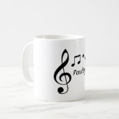 Tasse personnalisée de note de musique (Devant gauche)