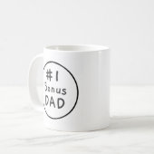 Tasse personnalisée de papa de la bonification #1 (Devant gauche)