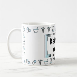 Tasse personnalisée de pharmacien de style RX