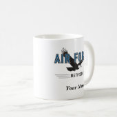 Tasse personnalisée de retraité de l'Armée de (Devant droit)