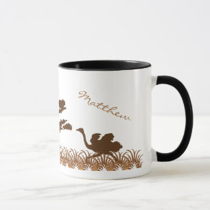 Tasse personnalisée de safari d'autruche