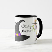 Tasse personnalisée de sorcière de Halloween (Devant droit)