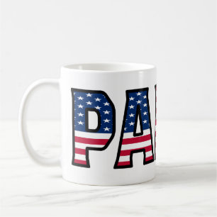 Tasse personnalisée de style USA avec le prénom Pa