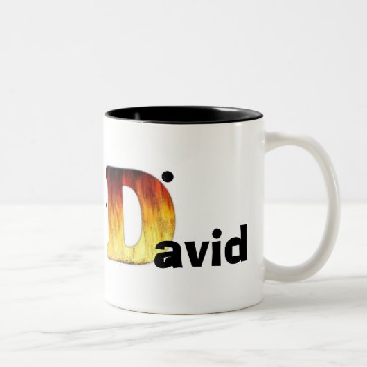 Tasse personnalisée de tasse de café pour DAVID (Droit)