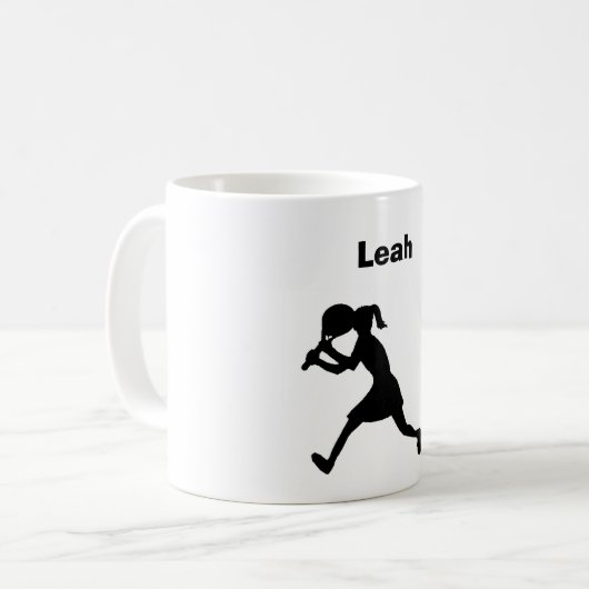 Tasse personnalisée de "tennis" (femelle) (Devant gauche)