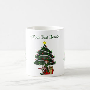 Tasse personnalisée de vacances d'arbre de Noël