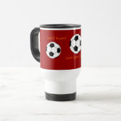Tasse personnalisée de voyage du football (Devant gauche)