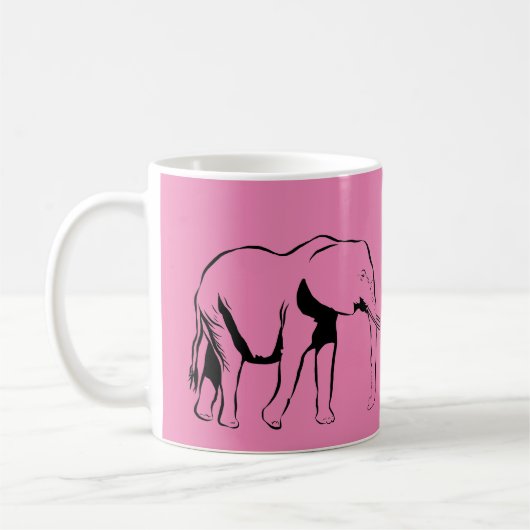 Tasse personnalisée d'éléphant (Gauche)