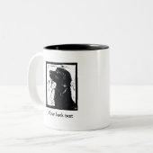 Tasse personnalisée d'impression de lino de (Devant gauche)