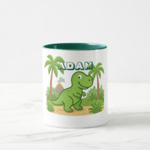 Tasse personnalisée Dinosaure de la Jungle pour En
