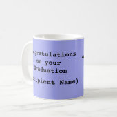 Tasse personnalisée d'obtention du diplôme (Devant gauche)