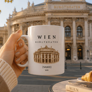 Tasse personnalisée du Burgtheater de Vienne Nom