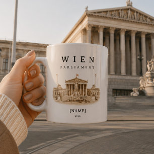 Tasse personnalisée du Parlement de Vienne Nom &
