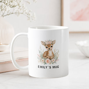 Tasse personnalisée Faon de la Forêt avec Nom