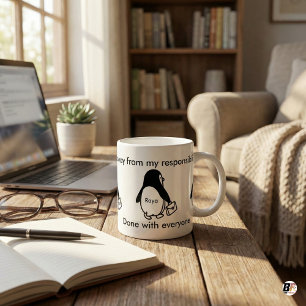 Tasse Personnalisée 'Fini avec Tout le Monde' Ping