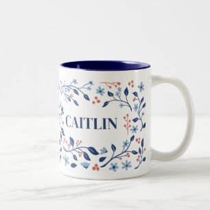 Tasse personnalisée fleurs mignonnes – Mug personn