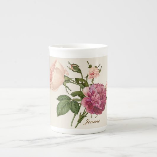Tasse personnalisée florale victorienne de (Devant)