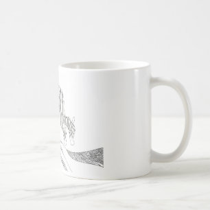 Tasse personnalisée girafe figurine bâton abstrait