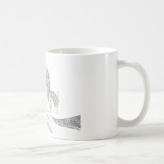 Tasse personnalisée girafe figurine bâton abstrait