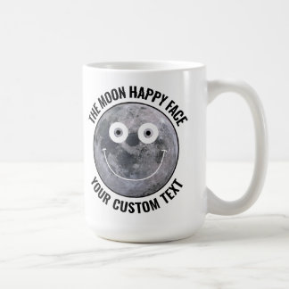 Tasse personnalisée grande face heureuse de la Lun