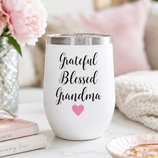 Tasse Personnalisée Grateful Blessed Grand-mère No