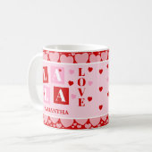 Tasse personnalisée La La Love pour la Saint-Valen (Devant gauche)