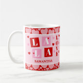 Tasse personnalisée La La Love pour la Saint-Valen (Gauche)