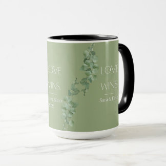 Tasse personnalisée "L'amour gagne"