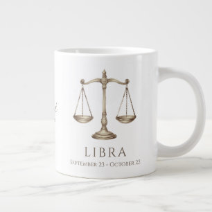 Tasse personnalisée Libra avec nom et date de nais