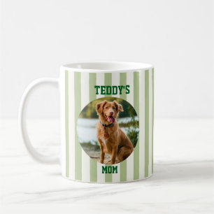 Tasse Personnalisée Maman Chien Rayée Sage