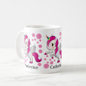 Tasse personnalisée mignonne de licorne (Devant gauche)