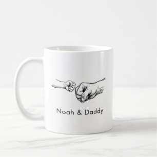 Tasse personnalisée Papa Fist Bump   Cadeau de Fêt