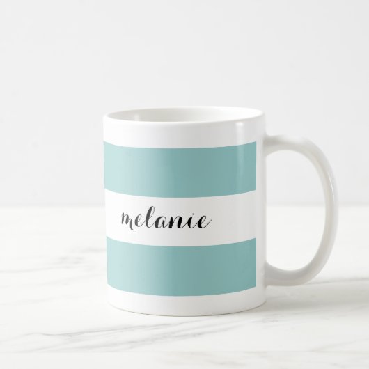Tasse personnalisée par Aqua rayé (Droite)