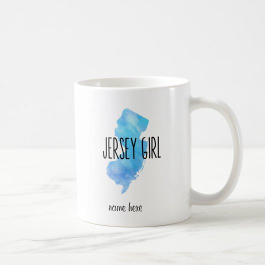 Tasse personnalisée par fille du Jersey (Droite)